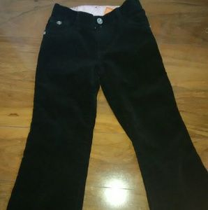 Girl black soft corduroy pants